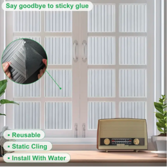 Decoratief | Premium | Statisch| Ribbelglas | Mat