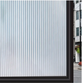 Decoratief | Premium | Statisch| Ribbelglas | Mat