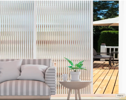 Decoratief | Premium | Statisch| Ribbelglas