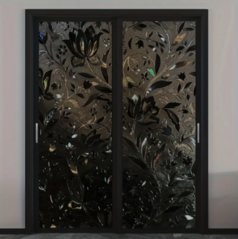 Decoratief | Premium | Statisch| Black Flower