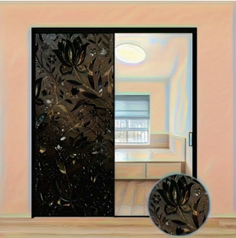 Decoratief | Premium | Statisch| Black Flower