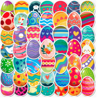 Cartoon Eitjes Stickers