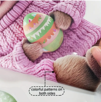 Pink Paashaas Raamsticker