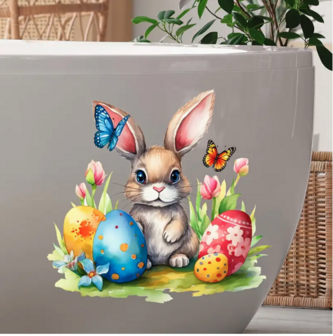 Paashaas en Ei Muursticker