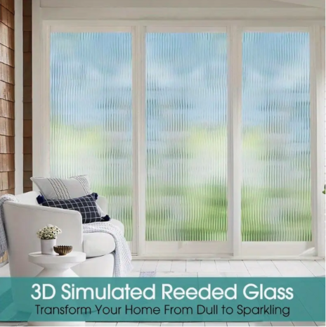 Decoratief | Premium | Statisch| Ribbelglas | Mat