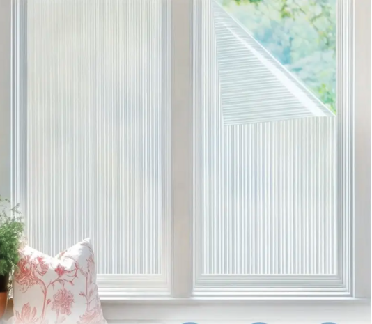 Decoratief | Premium | Statisch| Ribbelglas | Mat