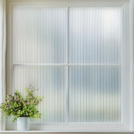 Decoratief | Premium | Statisch| Ribbelglas | Mat