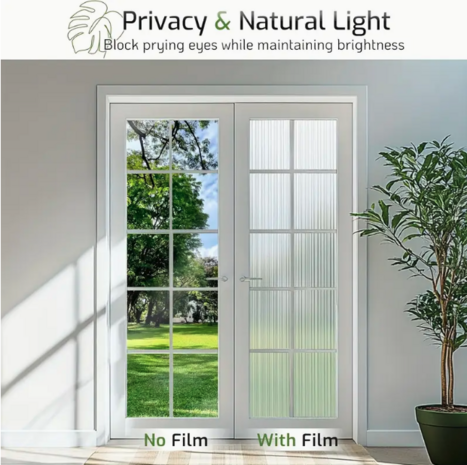 Decoratief | Premium | Statisch| Ribbelglas | Mat