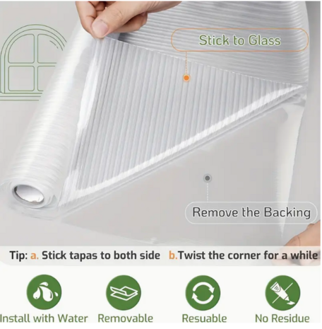 Decoratief | Premium | Statisch| Ribbelglas | Mat