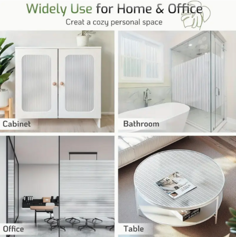 Decoratief | Premium | Statisch| Ribbelglas | Mat