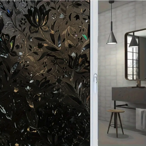 Decoratief | Premium | Statisch| Black Flower