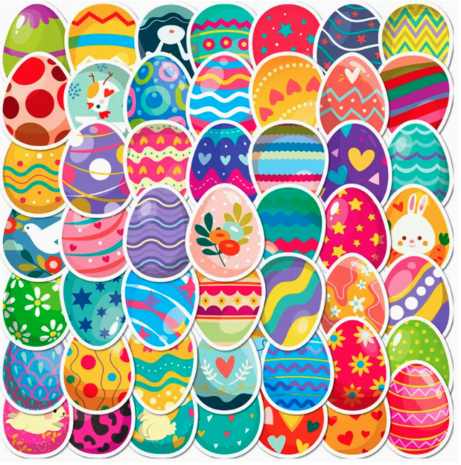 Cartoon Eitjes Stickers